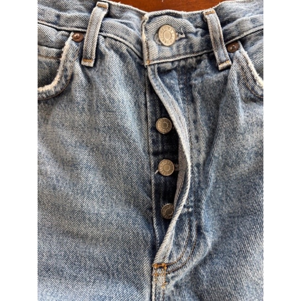 AGOLDE 90s Pinch Waist High Rise Straight Leg Jeans Light Blue Denim Size 26 - Picture 16 of 16